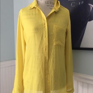 Sheer yellow blouse